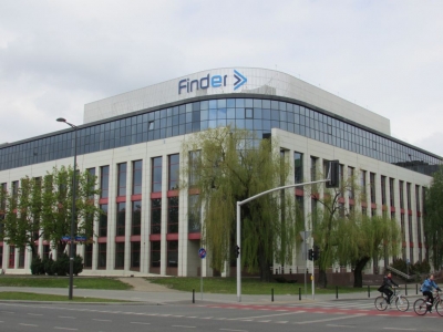 Logo przestrzenne LED dla firmy FINDER