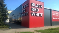 Oznakowane zewnętrzne sklepu Black Red White , litery przestrzenne LED, banery  Elbląg